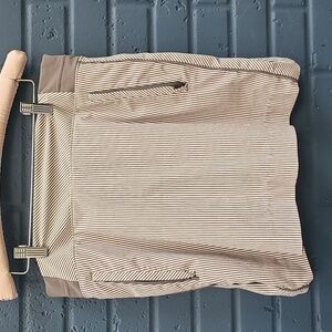 Athleta Gray Striped Skort Size 12 Womens.